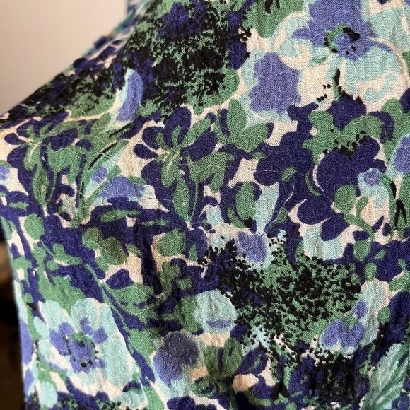 Maeve By Anthropologie Maka Watercolor Printed Top sz 8 - Picture 9 of 11